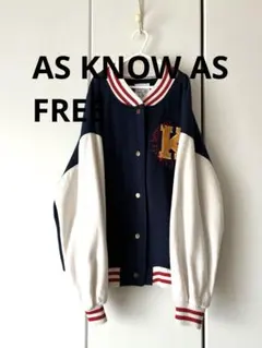 【AS KNOW AS】フリーサイズ スタジャン ジャンパー ブルゾンのサムネイル