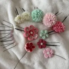 花モチーフ ヘアピンセット