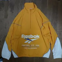 Reebokリーボック2019年限定アノラックナイロンジャケット黄×白L 상태좋음
