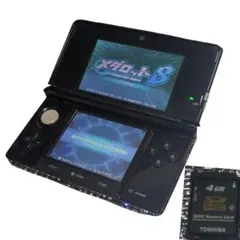 動作確認済み　Nintendo 3DS 本体 コスモブラック　4G SDカード付