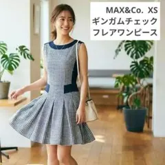 【美品】MAX&Co. マックスアンドコー ギンガムチェックミニワンピース XSのサムネイル