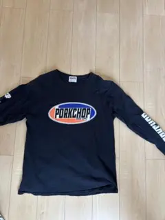 PORKCHOP ブラック長袖カットソー