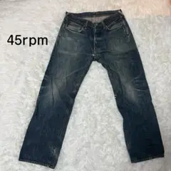 【45rpm】デニム ジーンズ ボタンフライ 赤耳 インディゴ 日本製 32