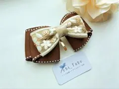 307✳︎組み合わせ対象外✳︎インド刺繍リボンポニーフック♡