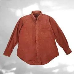 BULLITオレンジ コーデュロイ ボタンダウンシャツ