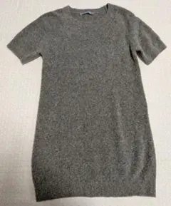 theory luxe グレー 半袖ニットワンピース 38