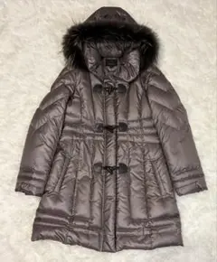 23区 ダウンコート ファー付き トグル留め チャイニーズラクーン ダウン95%