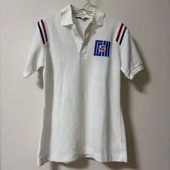 レトロなホワイト ポロシャツ