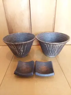 【入手困難・新品未使用】文五郎窯　奥田章　トクサ角皿　＆　ひび割れ浅どんぶり 2025年最新】奥田章 文五郎窯の人気アイテム - メルカリ