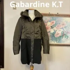 ギャバジンKT 中綿コート ファー付 異素材切替 9号