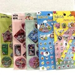 セリア　ディズニーウォーターシール★たまごっちプチプチシール　5枚セット