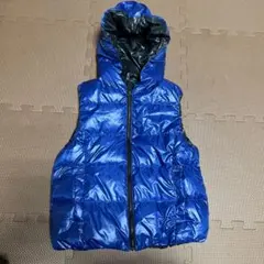 コムサ　ダウンベスト　ブルー　ブラック　130