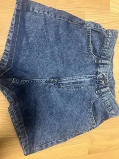 デニムハイウエストショートパンツ