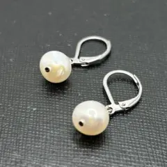 淡水パール 真珠 ホワイト系 ピアス サージカルステンレス ハンドメイド