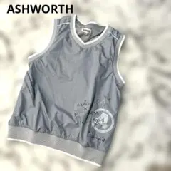 Ashworth アッシュワース☆ゴルフベスト　ナイロン　グレー Vネック