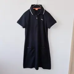 美品　PUMA GOLF ポロシャツワンピース M ゴルフウェア ブラックのサムネイル
