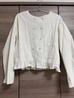 2000円最終価格アイボリー ダブルボタン ジャケット　タグなし