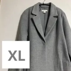 美品　ロングコート　グレー　H&M チェスターコート