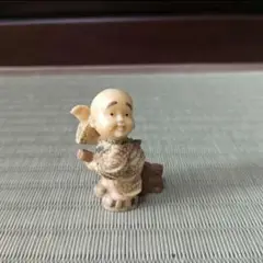根付　中国　工芸品　美術品　僧侶　僧　マンモス牙　河馬牙