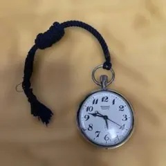 【動作中ですがジャンク】SEIKO 懐中時計 7550-0010 鉄道時計