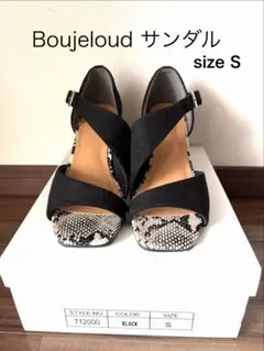 Bou jeloud サンダル パイソン柄 ブラック Sのサムネイル