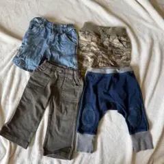4点まとめ売り　男の子80 デニム　迷彩　カーゴパンツ　極美品のみ