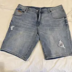 A|X ライトブルー ダメージショートパンツ