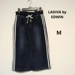 LADIVA by EDWIN デニムタイトスカート ストレッチ　ルームジーンズ