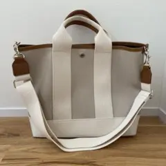 breath topkapi レザートートバッグ　グレージュ　Mのサムネイル