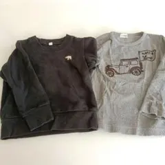 まとめ売り　黒とグレーのトレーナー2点セット