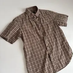 COMME CA ISM チェック柄半袖シャツ　レディース　Lサイズ