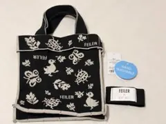 FEILER フェイラー KNT365 ニットトートバッグ ブラック - メルカリ