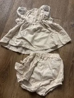 アイボリー ドット柄 ベビー服 セット 80cm