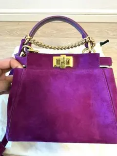 本日セールFENDIピーカブーミニ超美品！限定百貨店のみ発売ベロア激安！交渉ありのサムネイル
