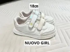 NUOVO GIRL キッズ　スニーカー　女の子　18㎝　ホワイト　ABCマートのサムネイル