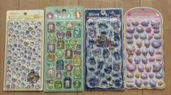 ボンボンドロップシールプチドロップコットンしずくちゃんスティッチキティお守り4点