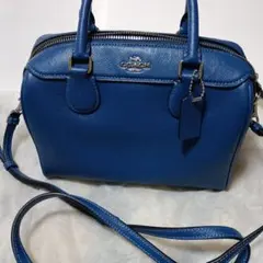 coach ミニボストン　2wayショルダーバッグ ブルー