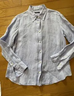 UNITED ARROWS リネン長袖シャツ ライトブルー