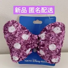 ディズニー ミニー ヘアゴム スパンコール ピンク