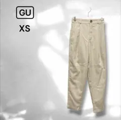 ☆【ジーユー】ライトコーデュロイタックテーパードパンツ ストレッチ XS