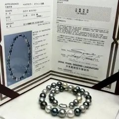 プラチナ】南洋黒蝶真珠 プラチナ850 一粒ネックレス ✦刻印✦南洋