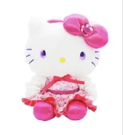 ハローキティ 50周年 バーズデー ぬいぐるみ リボン ドレス 豪華