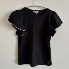 フリル袖 ブラック Tシャツのサムネイル