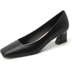 レディース パンプス スクエアトゥ ヒール4cm 柔らか 歩きやすい 23.5㎝