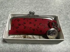 【新品未使用】印傳屋　がま口　印鑑ケース トンボ柄
