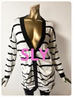 ☘️T21556☘️SLY 長袖 ボーダー カーディガン トップス F