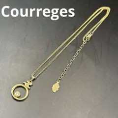 【美品】クレージュ　ネックレス　ブーツロゴ金具　ラインストーン　ゴールドのサムネイル
