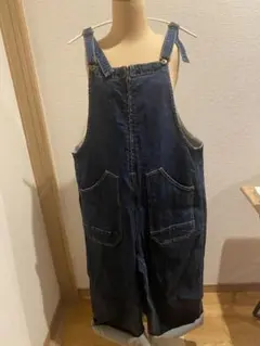 春用　ダークブルー ジーンズオーバーオールのサムネイル
