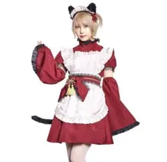 ハイカラニズム 猫メイド コスプレ衣装 6点セット クリアストーン