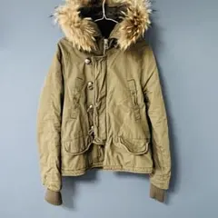 MOUSSY オリーブグリーン ファー付きモッズコート　サイズM